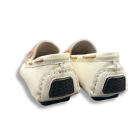 Cream Leather Driving Shoes
