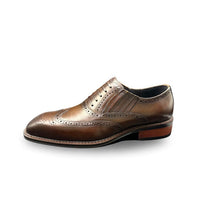 Gradient Brown Slip On Brogue