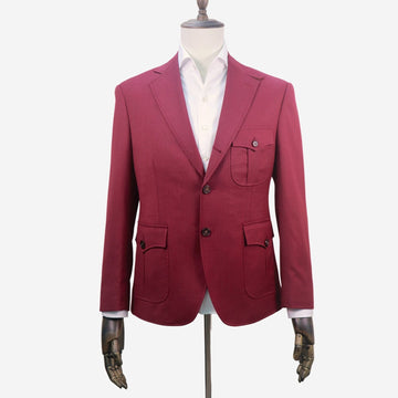 Mesh Stretch Wool Safari Jacket