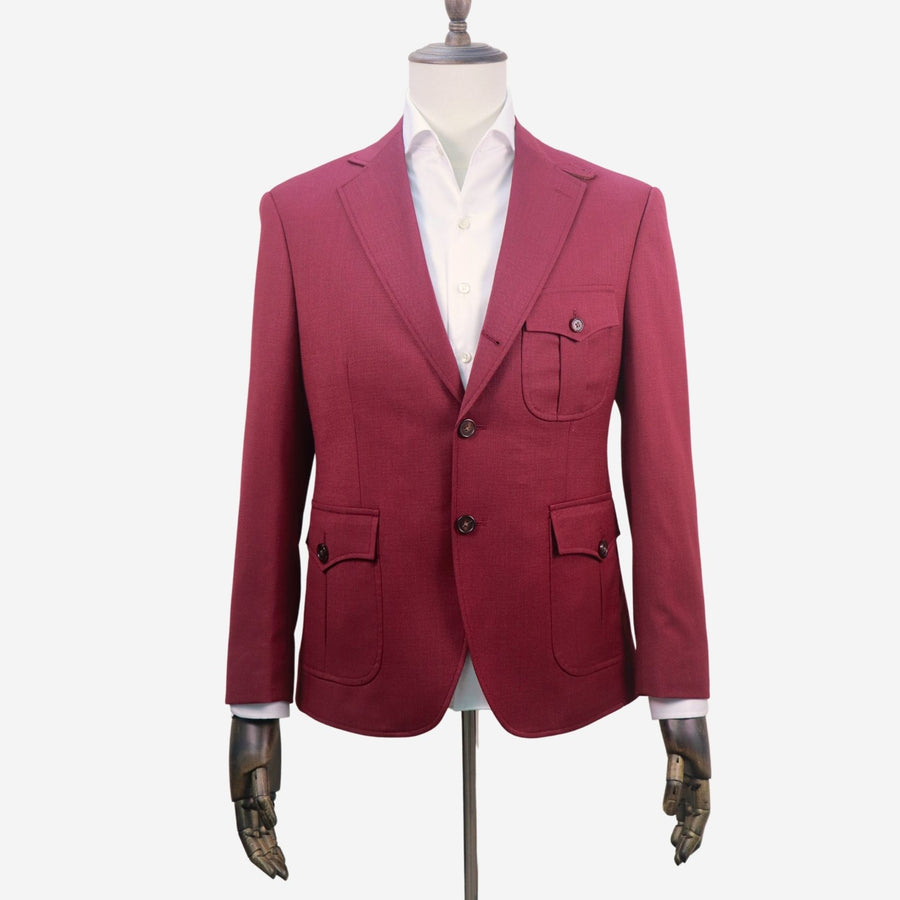 Mesh Stretch Wool Safari Jacket