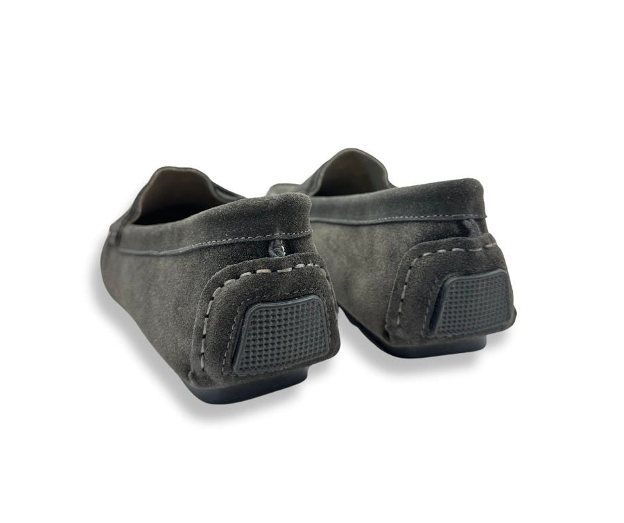 Charcoal Grey Suede Driving Shoes