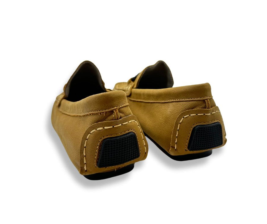 Mustard Leather Driving Shoes
