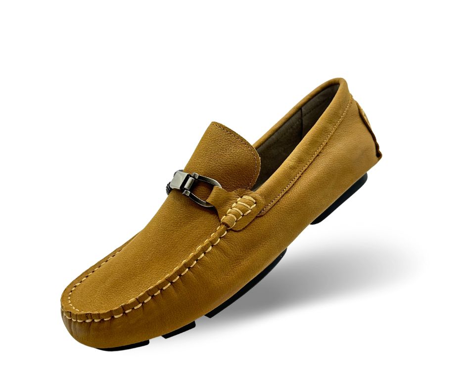 Mustard Leather Driving Shoes
