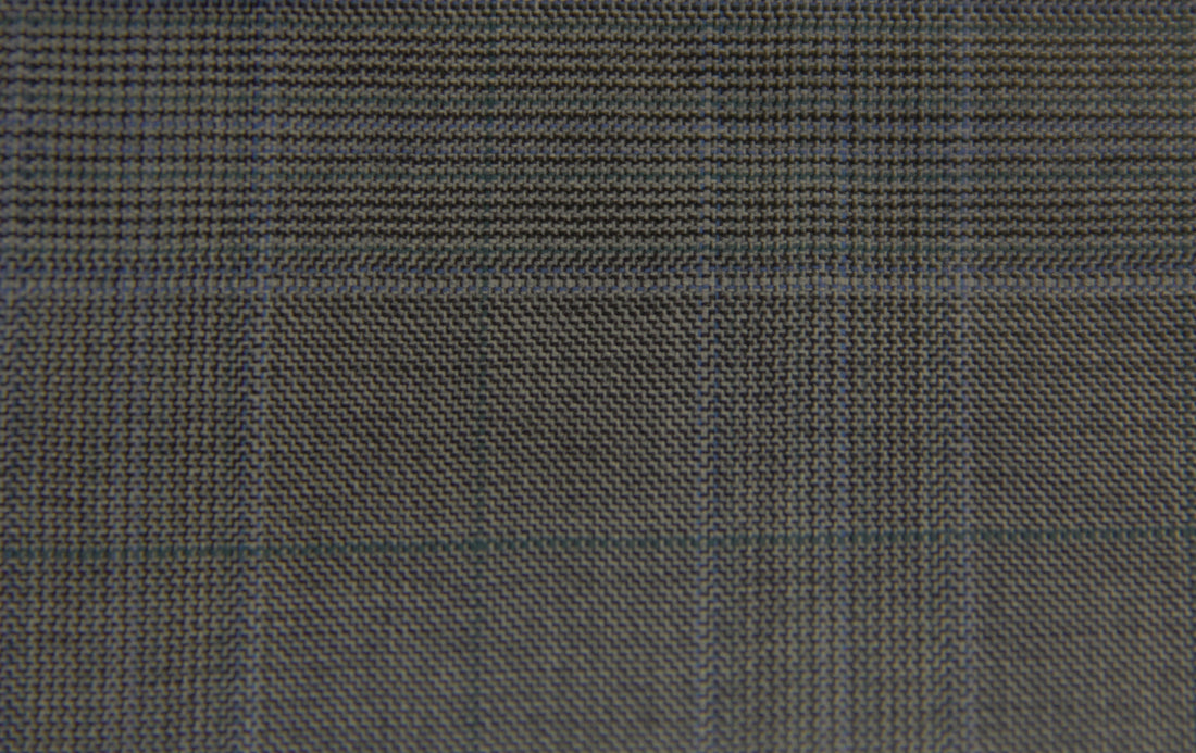 Cerruti Nobility 150's AAAAA (Grey with Green Check)