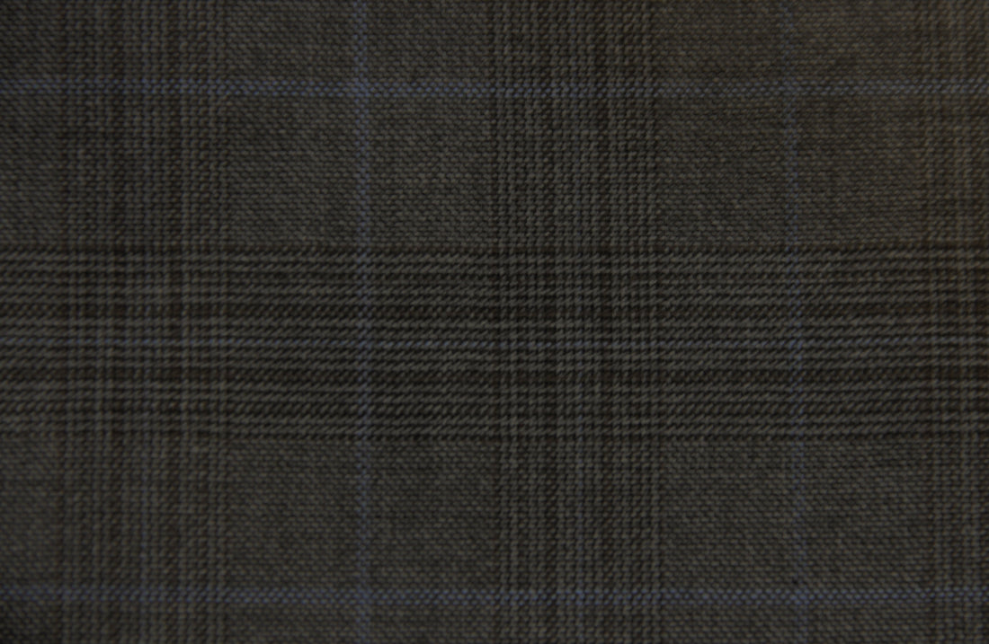 Cerruti Nobility 150's AAAAA (Grey with Blue Check)