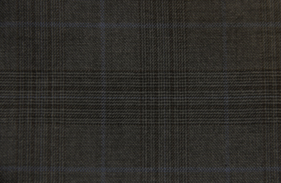 Cerruti Nobility 150's AAAAA (Grey with Blue Check)