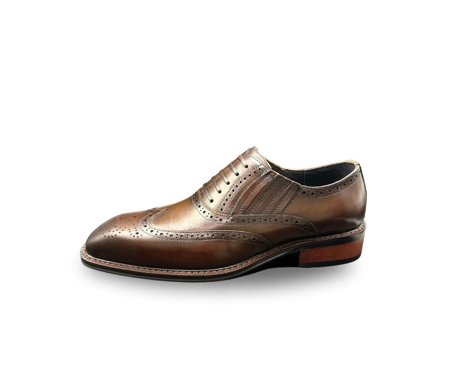 Gradient Brown Slip On Brogue