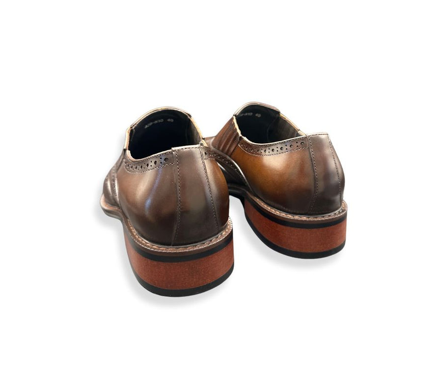 Gradient Brown Slip On Brogue
