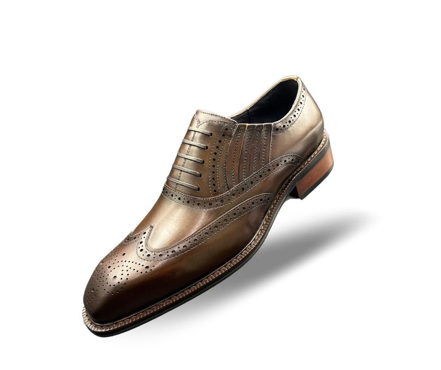 Gradient Brown Slip On Brogue