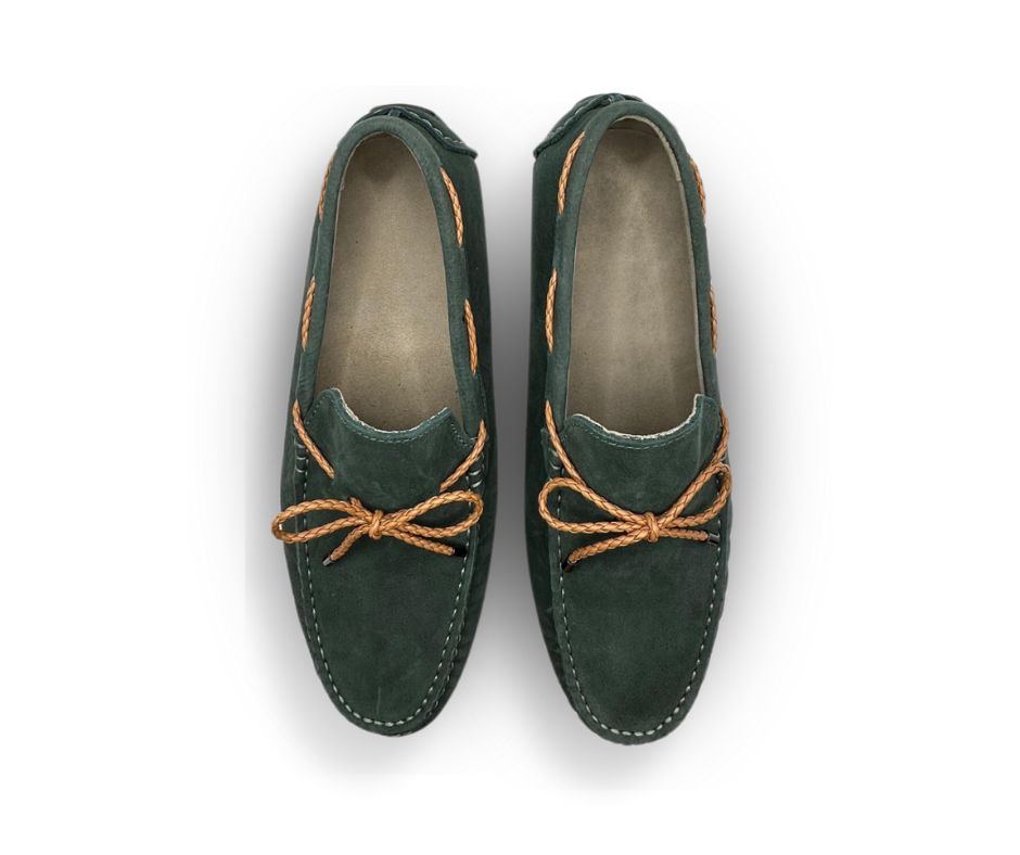 Racing Green Suede Driving Shoes