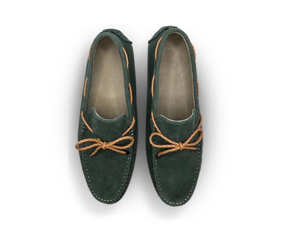 Racing Green Suede Driving Shoes