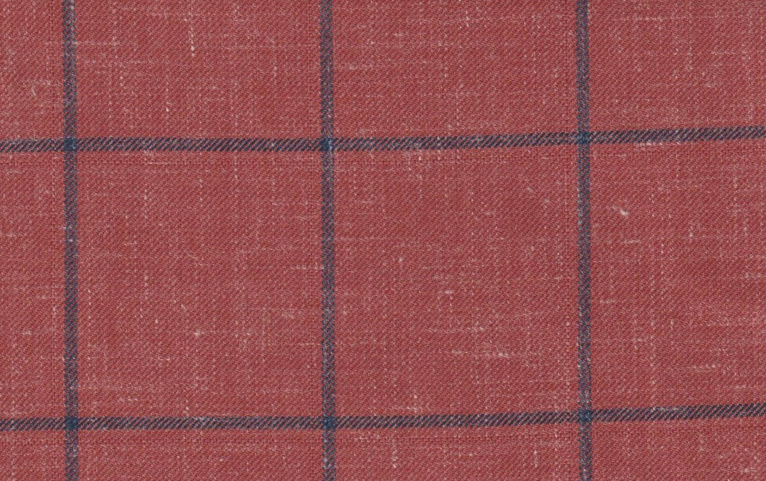 Sergio Benetti- Light Red W/Blue Windowpane