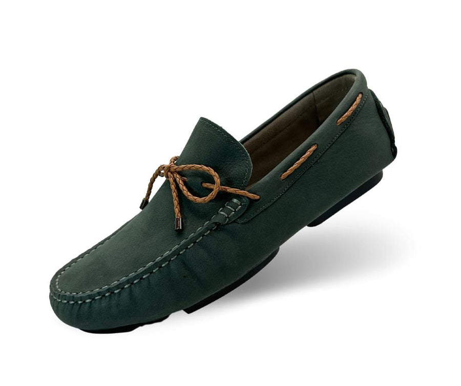 Racing Green Suede Driving Shoes