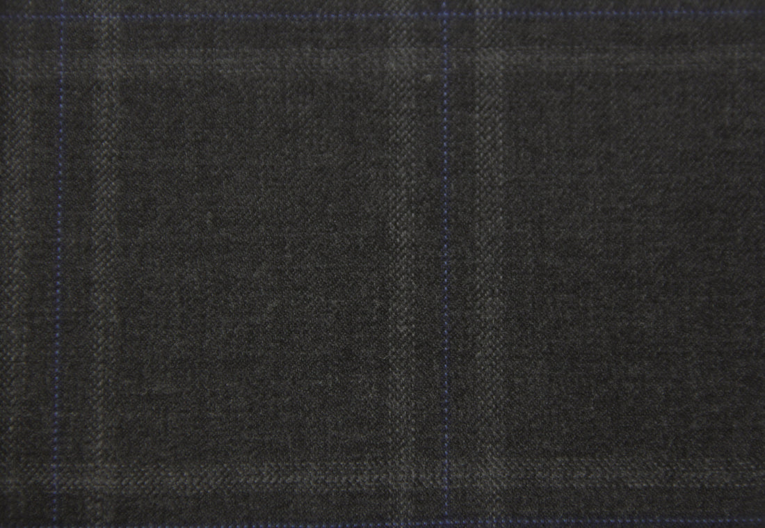 Holland & Sherry Swan Hill (Grey with Blue Check)