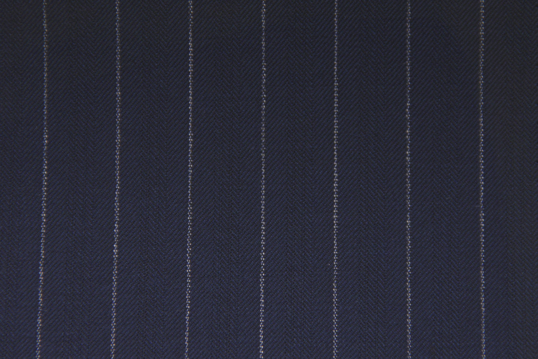 Holland & Sherry Swan Hill (Navy with Silver Stripe)
