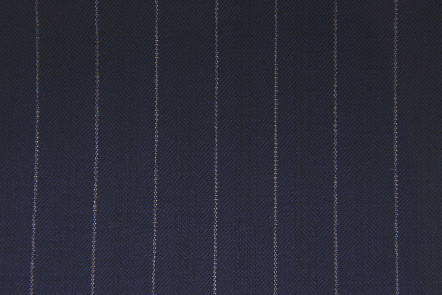 Holland & Sherry Swan Hill (Navy with Silver Stripe)