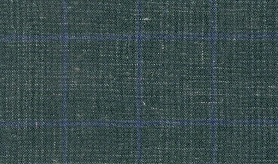 Sergio Benetti- Dark Green W/Blue Windowpane