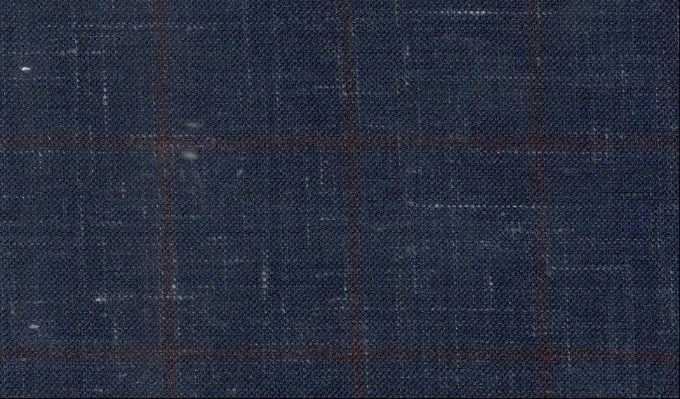 Sergio Benetti- Navy W/Wine Windowpane