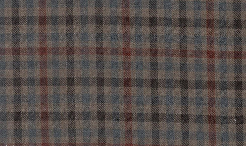 Loro Piana Super 150's- Brown Multi Check