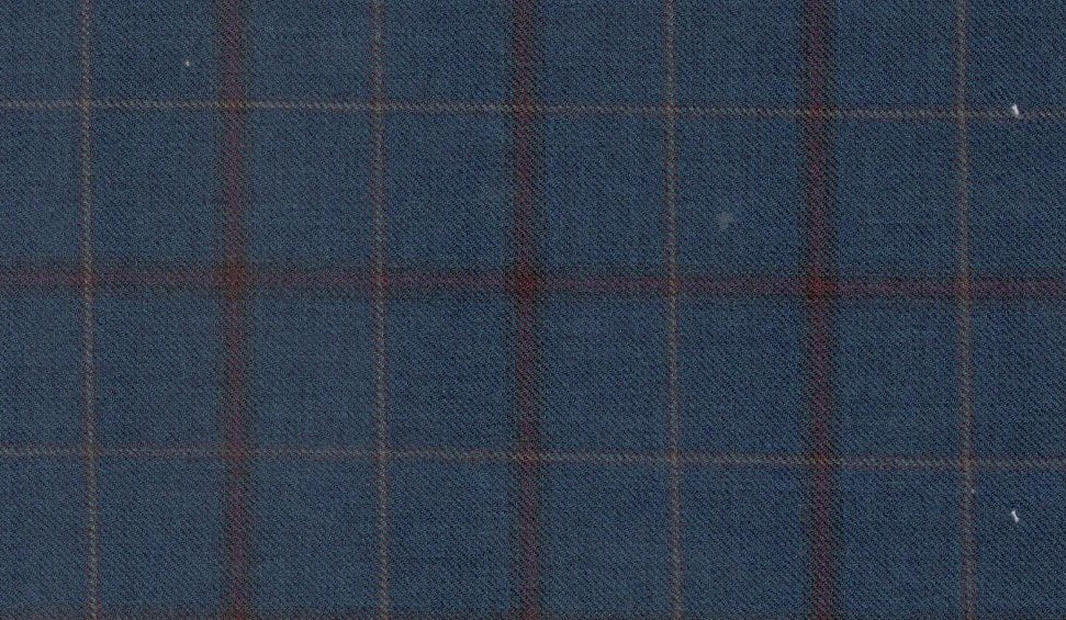 Loro Piana Super 150's- Blue Windowpane