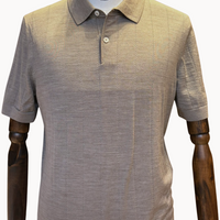 Pure 100S Mercerized Wool Polo Shirt (16.02 Microns) with Mother of Pearl Embroidery Buttons
