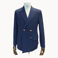 Guabello K-Easy Double Breasted Jacket with Pure Bronze Buttons