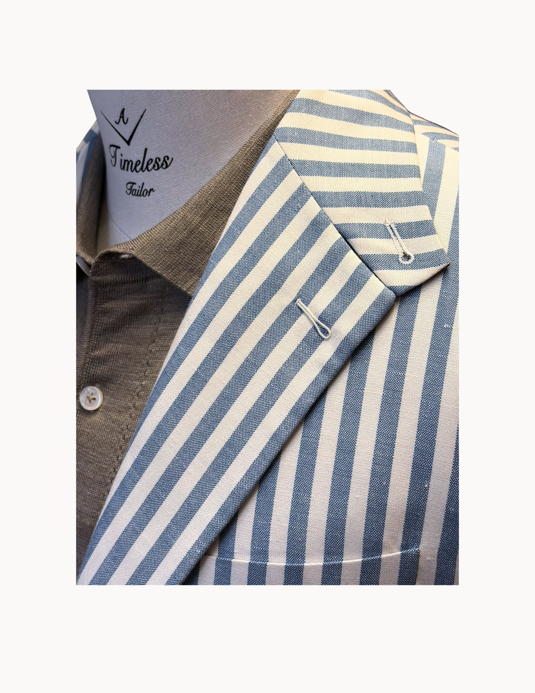 Sergio Benetti Linen Wool Jacket with Napoli Shoulder and Natural Horn Buttons