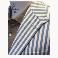 Sergio Benetti Linen Wool Jacket with Napoli Shoulder and Natural Horn Buttons