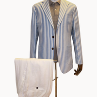 Sergio Benetti Linen Wool Jacket with Napoli Shoulder and Natural Horn Buttons