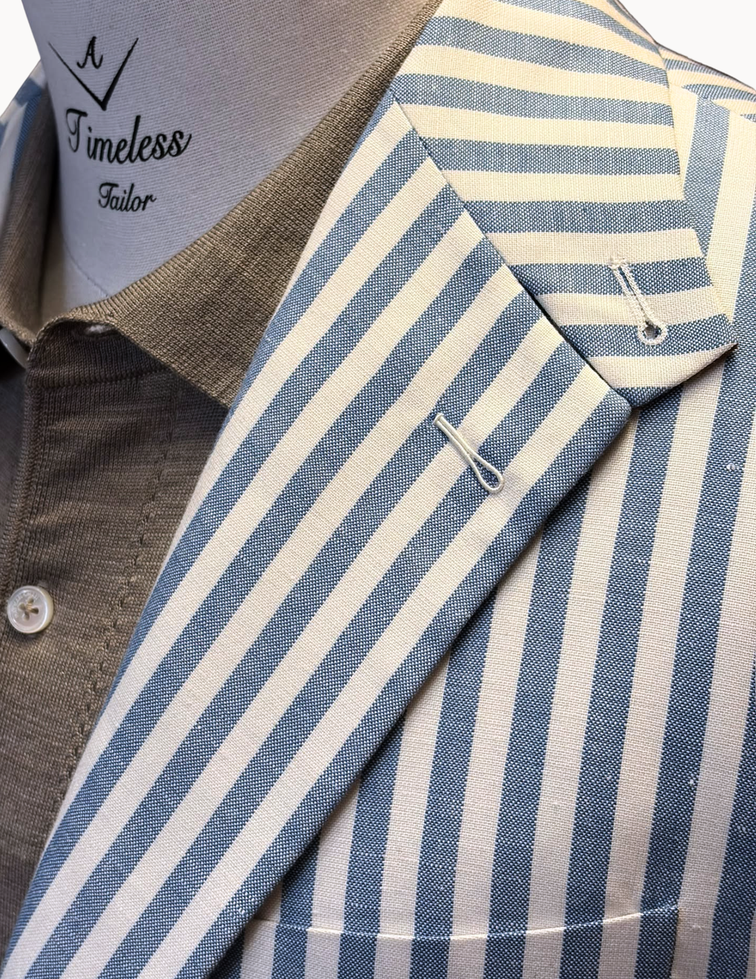 Sergio Benetti Linen Wool Jacket with Napoli Shoulder and Natural Horn Buttons