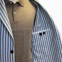 Sergio Benetti Linen Wool Jacket with Napoli Shoulder and Natural Horn Buttons