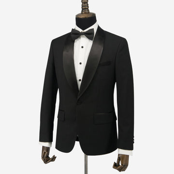 All Wool Black Tuxedo Suit