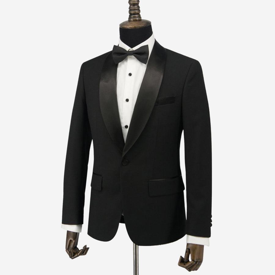 All Wool Black Tuxedo Suit