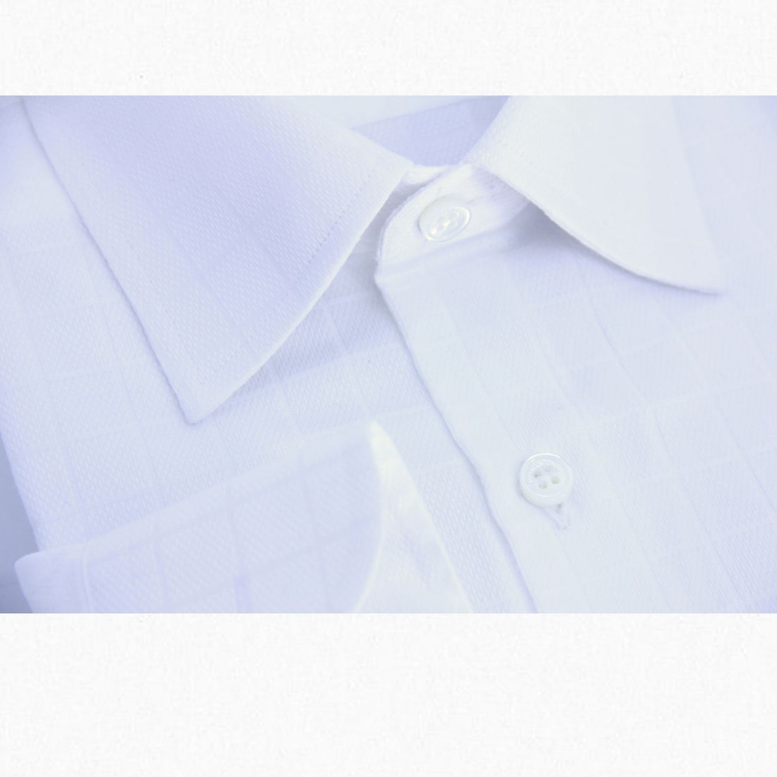 White On White Check Shirt