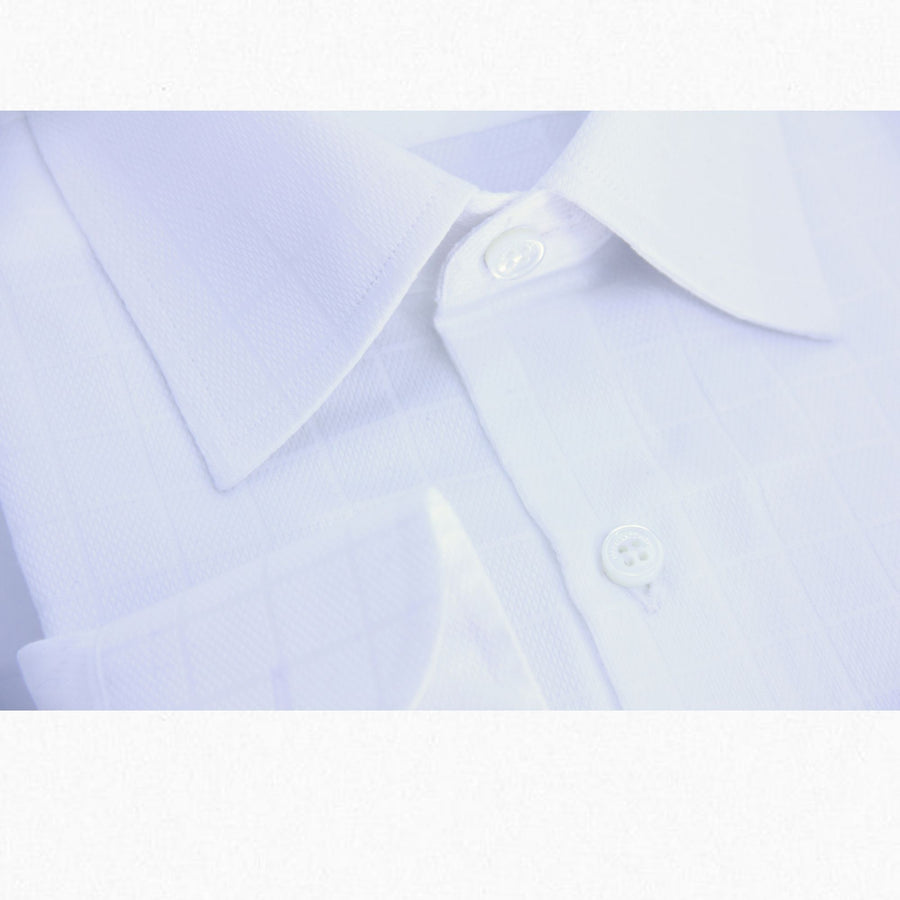 White On White Check Shirt