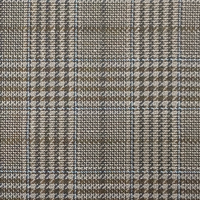 摩卡棕色格紋配藍色玻璃窗格