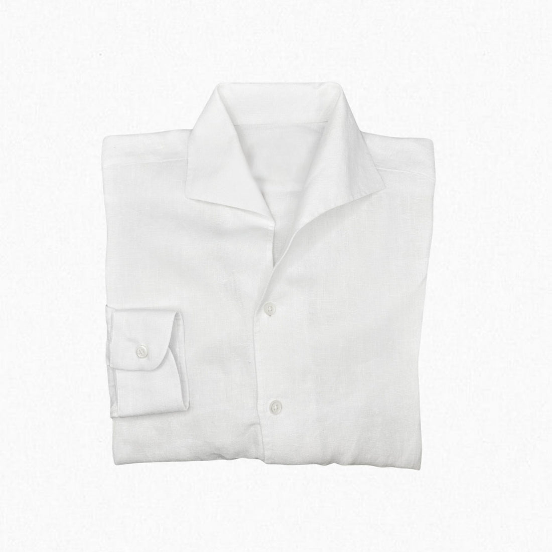 One Piece Collar Linen Shirt (Pale Tone)