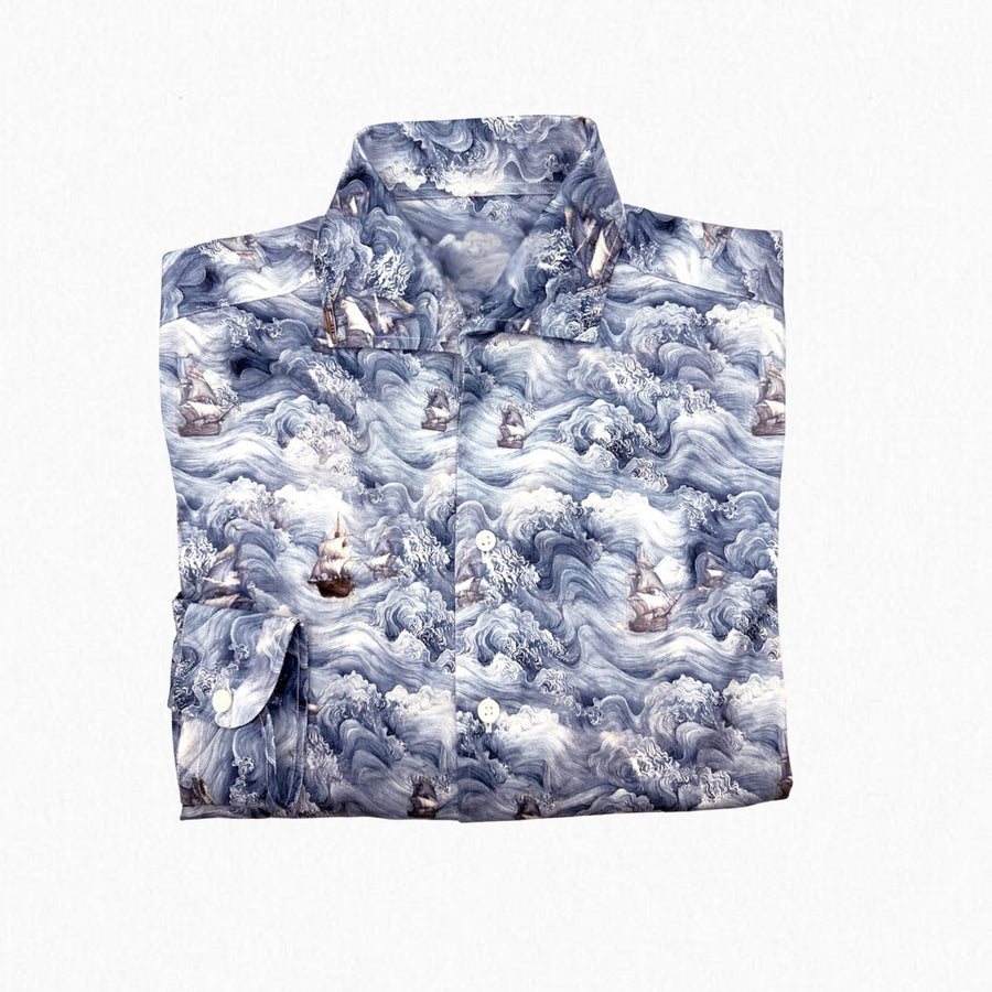 Graphic One Piece Collar Shirt