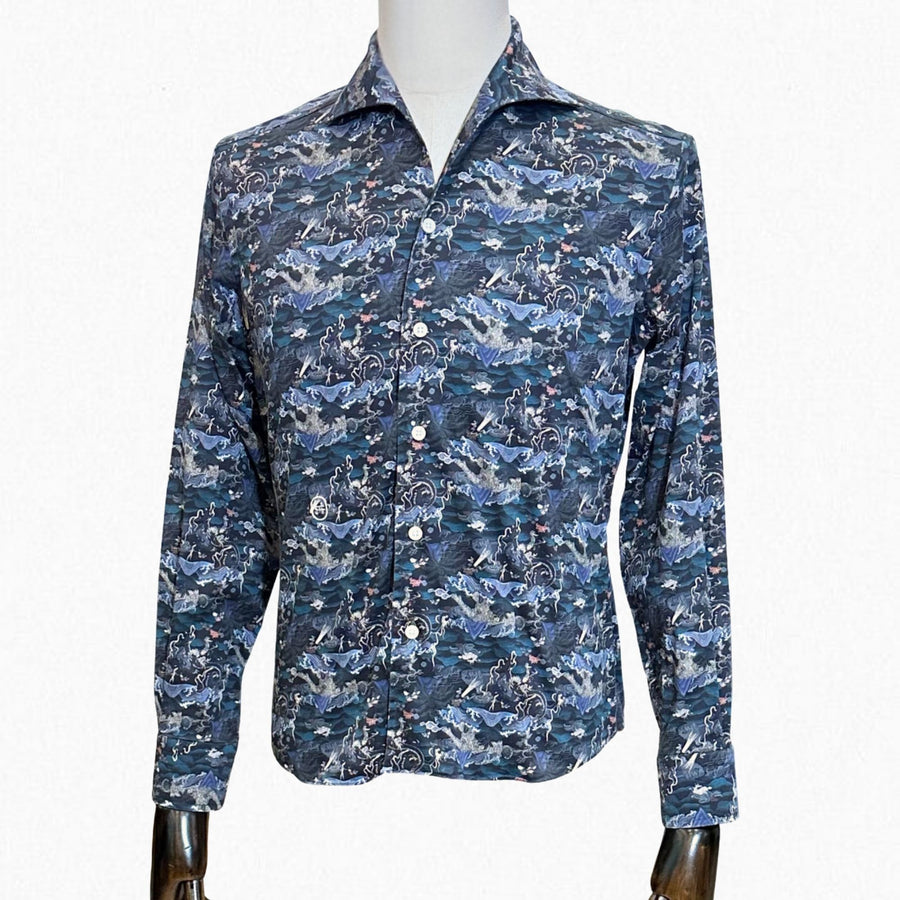 Graphic One Piece Collar Shirt