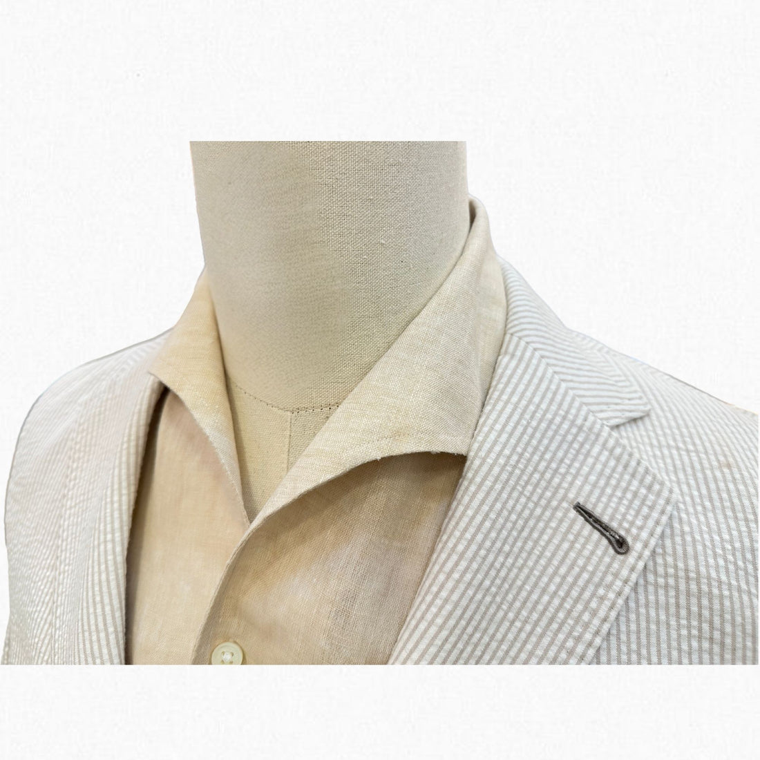 High Waisted Seersucker Suit