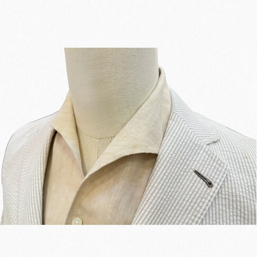 High Waisted Seersucker Suit