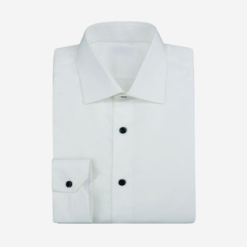 White Shirt w/ Contrast Button
