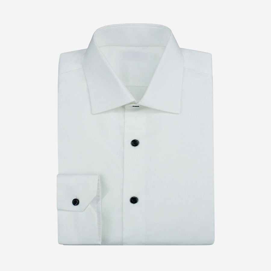 White Shirt w/ Contrast Button