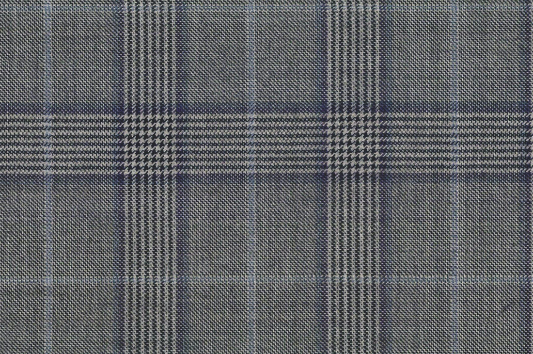 Medium Grey W/Blue Check