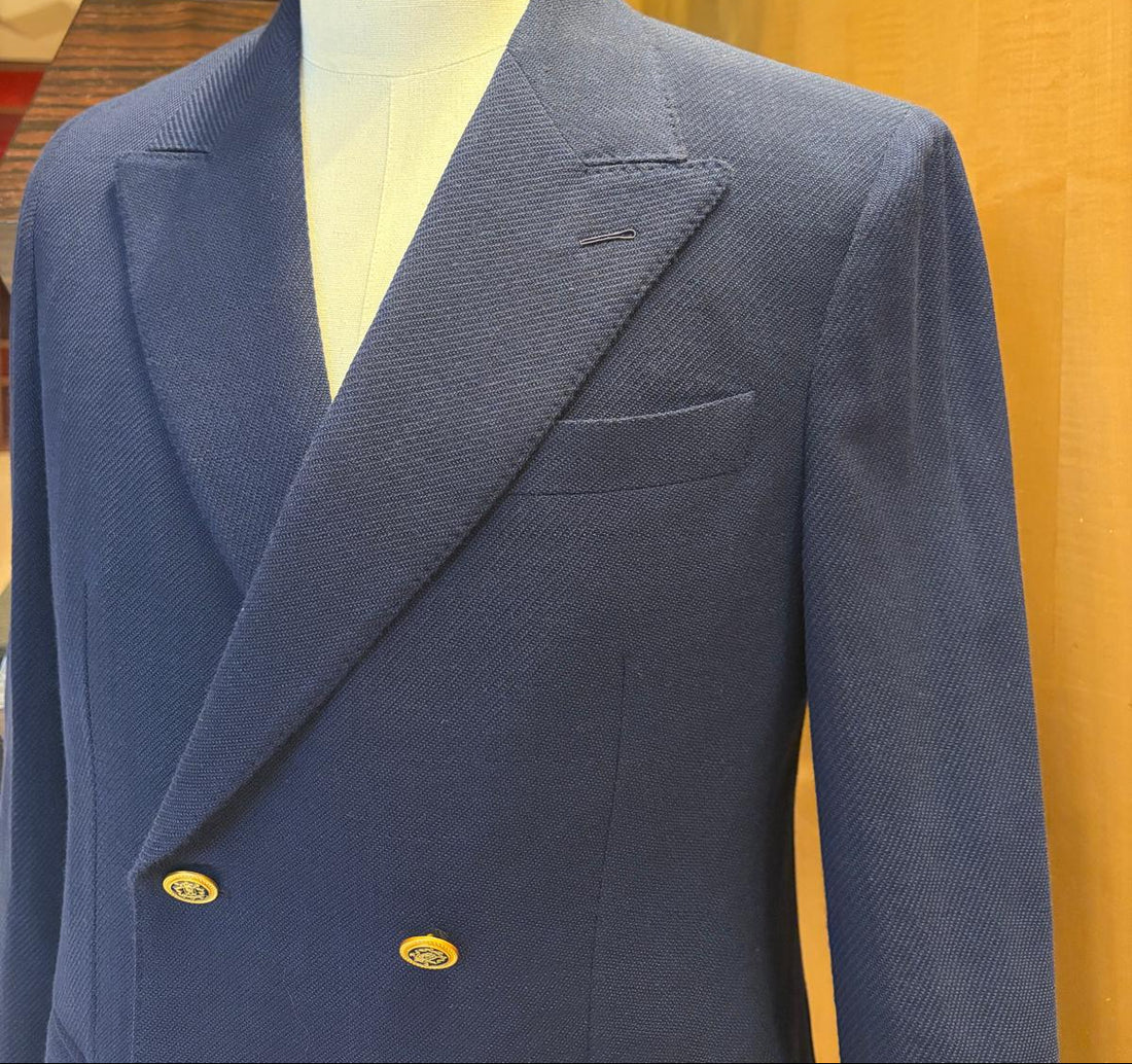 Guabello K-Easy Double Breasted Jacket with Pure Bronze Buttons