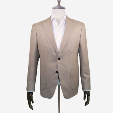 Solid Linen Wool 3 Patched Pocket Jacket