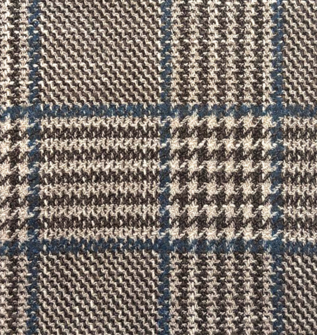 Lanificio Cerruti- Light Brown W/Blue Windowpane