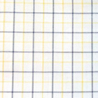 白色配藏青色和黃色格紋