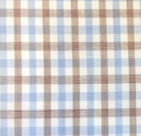 Sky Blue W/Brown Check