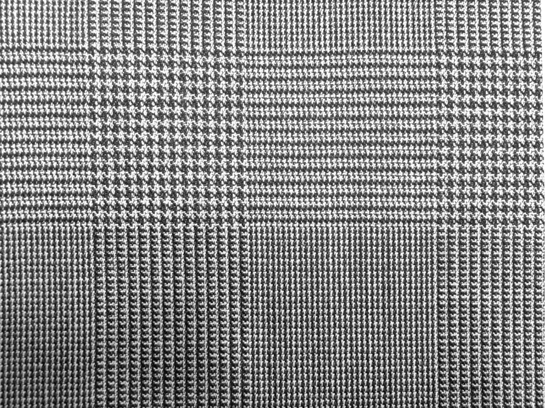 Black W/White Glen Check